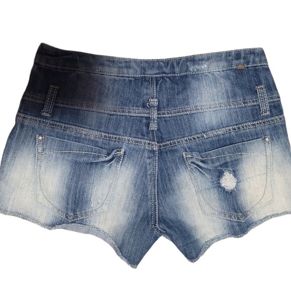 High-Waist Jean Shorts - Picture 2 of 2